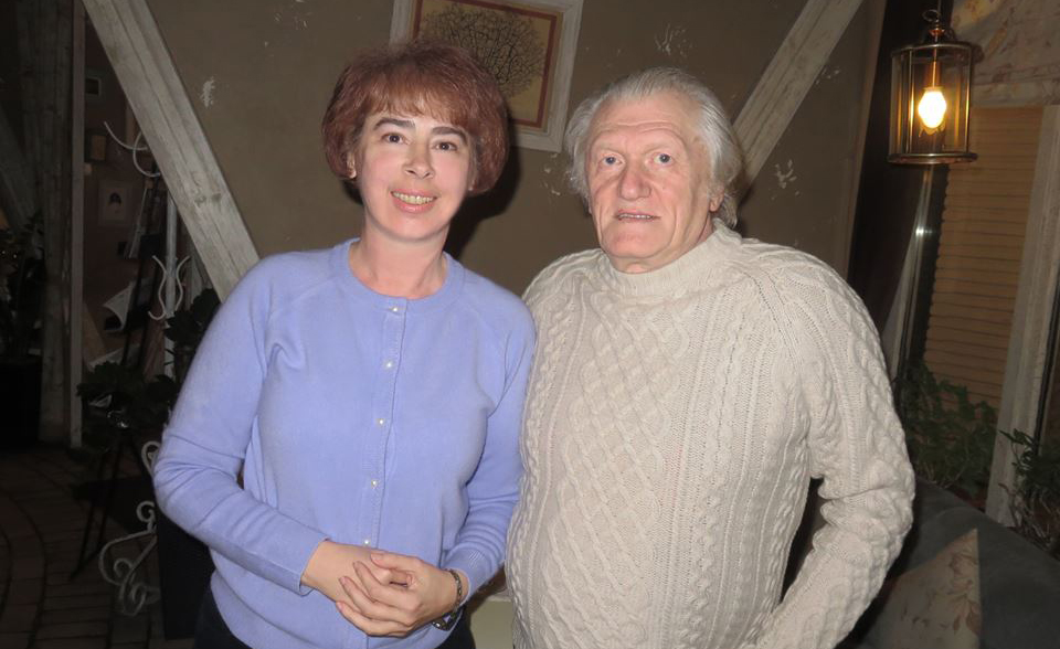 Анжела Гергель и Юрий Рыбчинский во время обсуждения книги 'Те, кто оживляют мифы'